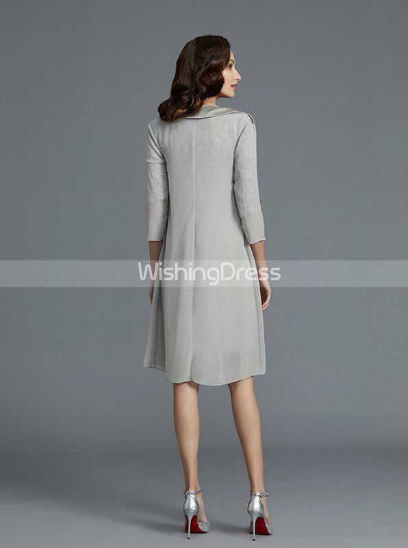 Silver Short Mother of the Bride Dress,Two Piece Mother of the Bride Dress,MD00049, US4 / Burgundy Silver Short Mother of the Bride Dress,Two Piece Mother of the Bride Dress,MD00049, US4 / Burgundy