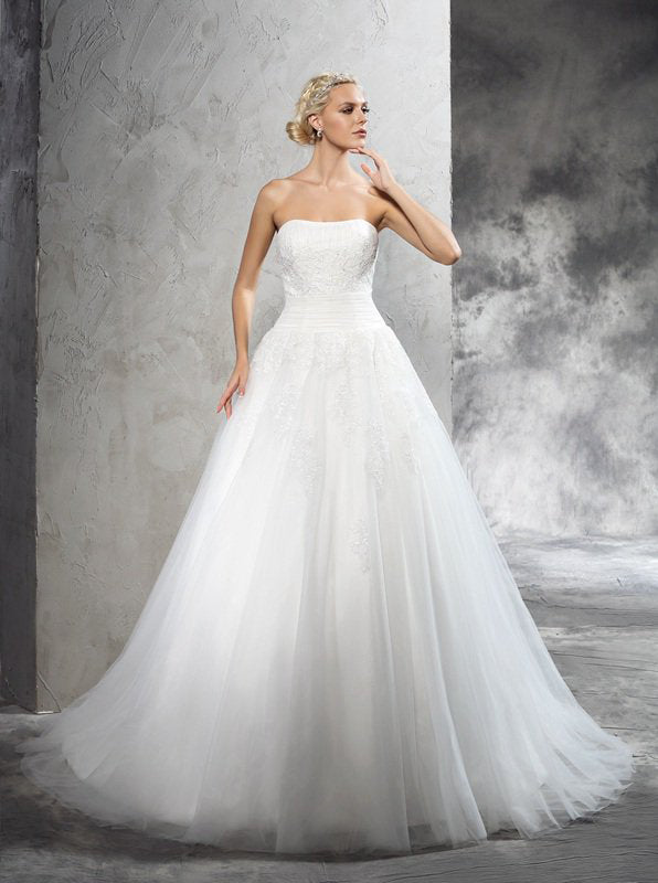 Simple Bridal Dress,Strapless Wedding Dresses,Tulle Wedding Dress,WD00280, US16 / Blush Pink Simple Bridal Dress,Strapless Wedding Dresses,Tulle Wedding Dress,WD00280, US16 / Blush Pink