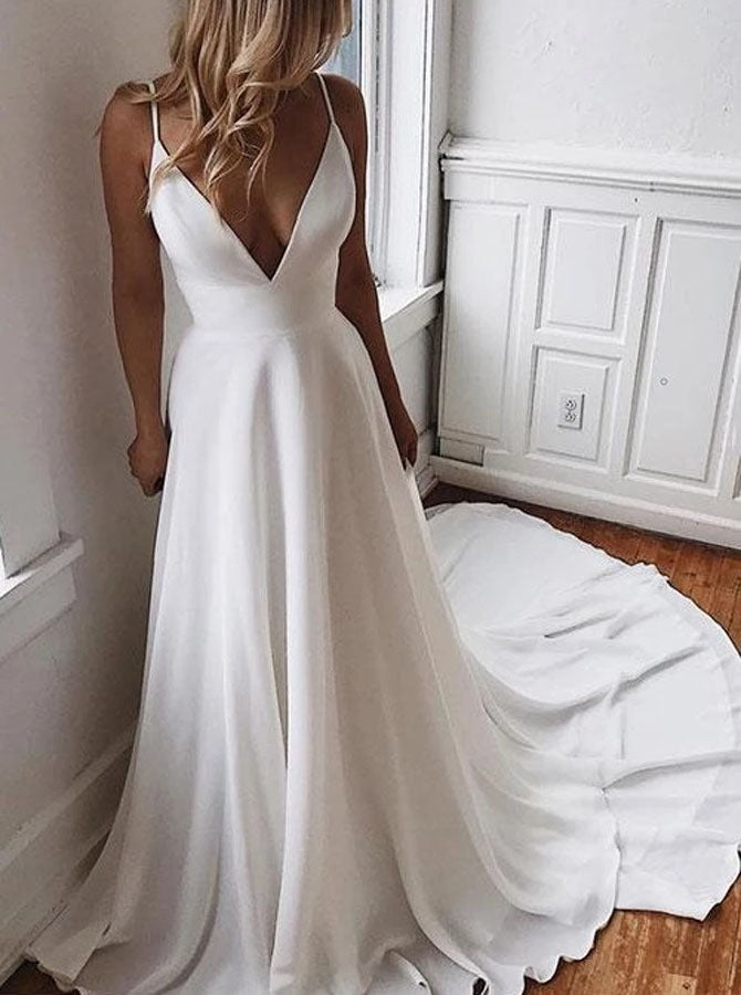 Boho Wedding Dresses,Chiffon Bridal Dresses,Beach Wedding Dresses,Casual Bridal Dress,WD00089, US20W / Ivory Boho Wedding Dresses,Chiffon Bridal Dresses,Beach Wedding Dresses,Casual Bridal Dress,WD00089, US20W / Ivory