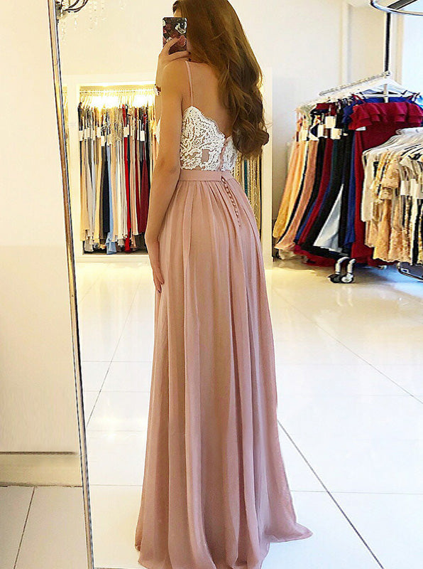 Spaghetti Straps Chiffon Prom Dress,Floor Length Formal Evening Dress,Wedding Guest Dress PD00130, US22W / Burgundy