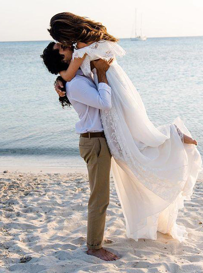 Boho Wedding Dresses,Two Piece Wedding Dress,Beach Wedding Dress,Lace Wedding Dress,WD00263, US4 / Champagne Boho Wedding Dresses,Two Piece Wedding Dress,Beach Wedding Dress,Lace Wedding Dress,WD00263, US4 / Champagne