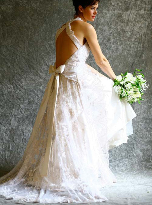 Vintage Wedding Dresses,Lace Wedding Dress,Backless Wedding Dress,Sweep Train Bridal Dress,WD00058, US8 / White Vintage Wedding Dresses,Lace Wedding Dress,Backless Wedding Dress,Sweep Train Bridal Dress,WD00058, US8 / White