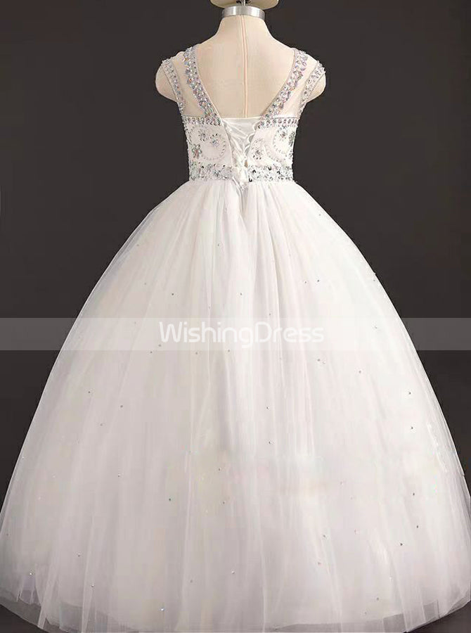 birthday dresses for teens White Birthday Dresses For Teens,Beaded Little Pageant Gowns,GPD0059, J12 / Silver