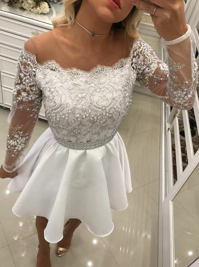 White Homecoming Dress,Homecoming Dress with Sleeves,Illusion Homecoming Dress,HC00187, US16 / Burgundy White Homecoming Dress,Homecoming Dress with Sleeves,Illusion Homecoming Dress,HC00187, US16 / Burgundy