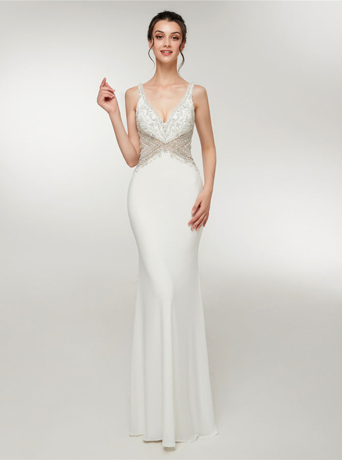 white fit and flare prom dress Off-the-Shoulder Long White Prom Dress with Side Slit Off White / 14 main image 0