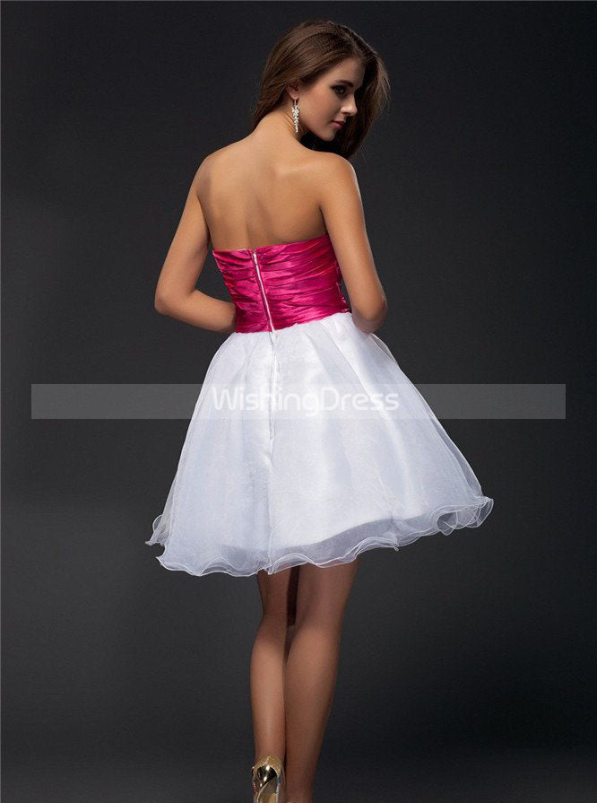 White Sweet 16 Dresses,Strapless Sweet 16 Dress,Short Homecoming Dress,SW00031, US16W / Blue White Sweet 16 Dresses,Strapless Sweet 16 Dress,Short Homecoming Dress,SW00031, US16W / Blue