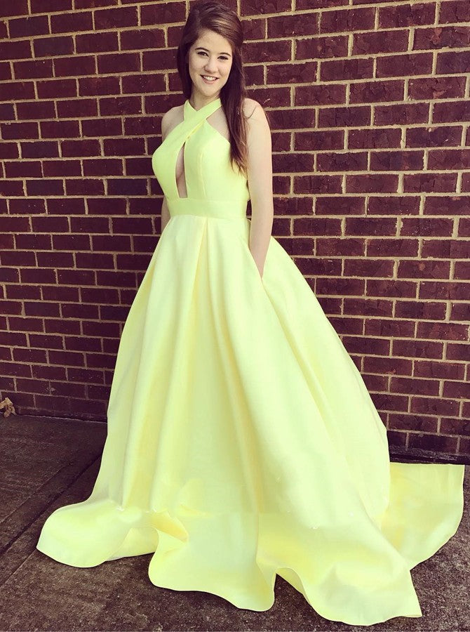 Yellow Prom Dresses,Prom Dress with Pockets,Prom Dress with Train,Modern Prom Dress,PD00214, US16 / Burgundy Yellow Prom Dresses,Prom Dress with Pockets,Prom Dress with Train,Modern Prom Dress,PD00214, US16 / Burgundy