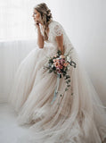 A-line Destination Wedding Dress,Boho Wedding Dress,WD00958