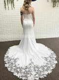 Sweetheart Neckline Bridal Dress,Stretch Crepe Wedding Dress,WD00969