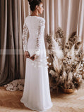 Floor Length Wedding Dress With Sleeve,Modest Bridal Dress,WD00978