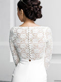 Modest Trumpet Wedding Dress,Long Sleeve Bridal Dress,WD00984