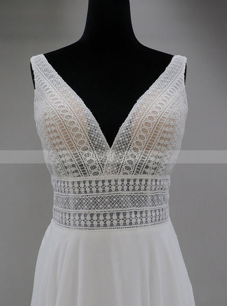 Chiffon Destination Wedding Dress,Beach Wedding Dress,WD00999