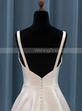 A-line Satin Wedding Dress,Simple Bridal Dress,WD00998