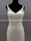 Open Back Wedding Dress,Fit And Flare Bridal Dress With Cutaway Train,WD01000