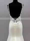Open Back Wedding Dress,Fit And Flare Bridal Dress With Cutaway Train,WD01000