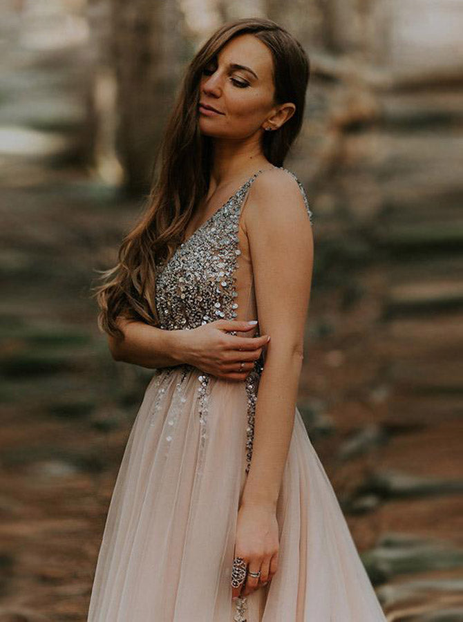 A-line Beaded Wedding Dress,Destination Wedding Dress,WD01010 - Wishingdress A-line Beaded Wedding Dress,Destination Wedding Dress,WD01010 - Wishingdress