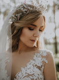 A-line V-neck Wedding Dress,Destination Wedding Dress,WD01011