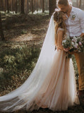 A-line V-neck Wedding Dress,Destination Wedding Dress,WD01011