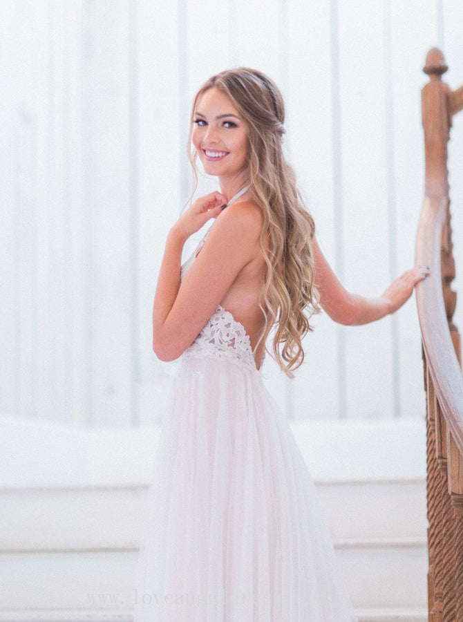 Halter Wedding Dress,Tulle Wedding Dress,Destination Wedding Dress,WD0 - Wishingdress Halter Wedding Dress,Tulle Wedding Dress,Destination Wedding Dress,WD0 - Wishingdress