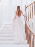 Halter Wedding Dress,Tulle Wedding Dress,Destination Wedding Dress,WD00283