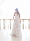 Halter Wedding Dress,Tulle Wedding Dress,Destination Wedding Dress,WD00283