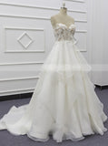 Sweetheart Neckline Wedding Dress,Flounce Skirt Bridal Gown,WD01072