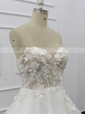 Sweetheart Neckline Wedding Dress,Flounce Skirt Bridal Gown,WD01072