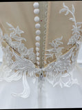 Princess Wedding Dress With Sleeve,Multi-layers Tulle Wedding Gown,WD01073