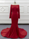 Red Wedding Dress With Sleeve,Modest Wedding Dress,WD01078