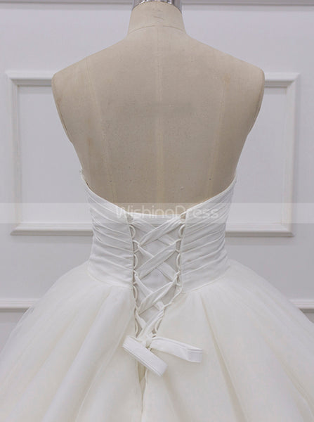 Simple Strapless Bridal Ball Gown,Classic Bridal Ballgown,WD01079