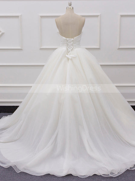 Simple Strapless Bridal Ball Gown,Classic Bridal Ballgown,WD01079