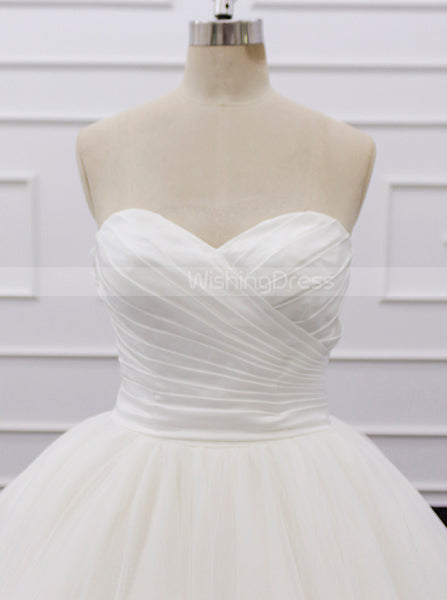 Simple Strapless Bridal Ball Gown,Classic Bridal Ballgown,WD01079