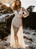 Glitter Tulle Destination Wedding Dress,Elopement Bridal Dress,WD00904