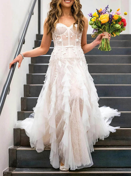 Sweetheart Neck Wedding Gown,Dramatic Multi-layers Tulle Wedding Dress,WS25103103