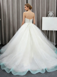 Colored Wedding Dresses,High Low Wedding Dress,Tulle Wedding Dress,Unique Wedding Dress,WD00160