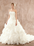 Princess Bridal Gown with Ruffled Skirt,Modern Wedding Dress,WD00601