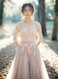 Elegant Tulle Wedding Dresses,Bridal Dress with Sleeves,WD00324
