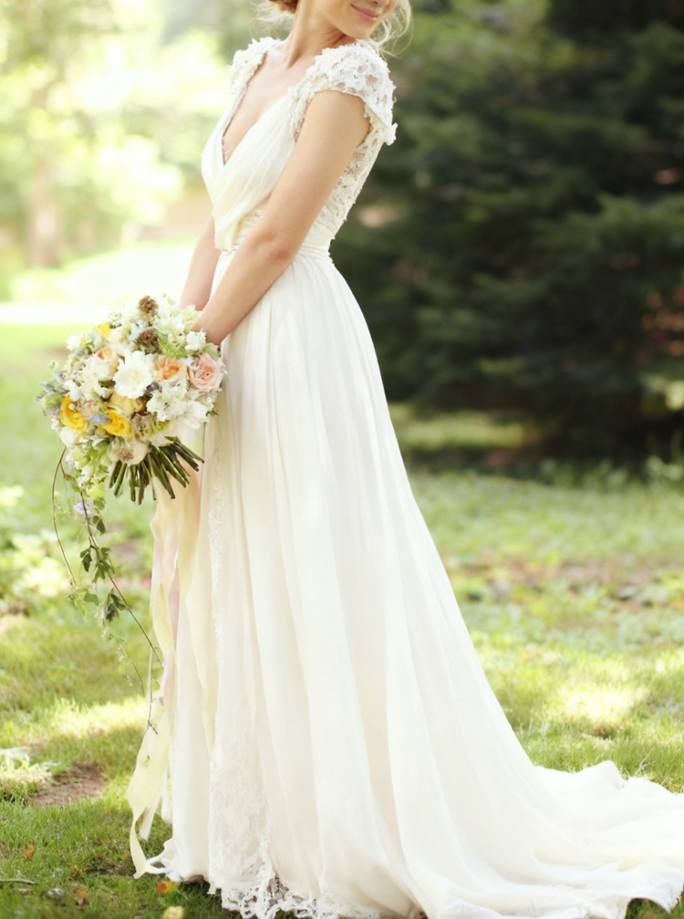 Chiffon Wedding Dresses,Boho Wedding Dress,Beach Wedding Dress,Simple Bridal Dress,WD00128, US8 / White Chiffon Wedding Dresses,Boho Wedding Dress,Beach Wedding Dress,Simple Bridal Dress,WD00128, US8 / White