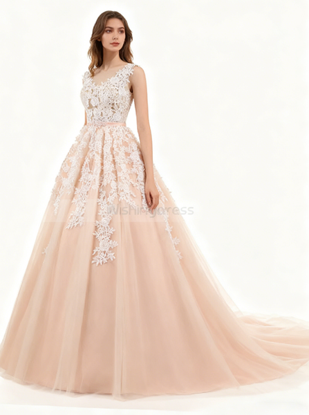 Classic Wedding Dresses,Lace Bridal Gown,Princess Wedding Dress,WD00311