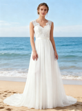 Tulle Wedding Dresses,Boho Wedding Dress,Beach Wedding Dress,Informal Bridal Dress,WD00121