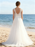 Tulle Wedding Dresses,Boho Wedding Dress,Beach Wedding Dress,Informal Bridal Dress,WD00121