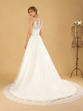 A-line Wedding Dresses,Classic Tulle Wedding Dress,WD00555