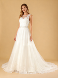 A-line Wedding Dresses,Classic Tulle Wedding Dress,WD00555