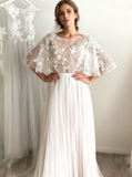 Simple Tulle Wedding Dresses,Outdoor Fall Wedding Dress,WD00443