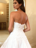 Sweetheart Wedding Dress Summer,High Low Garden Wedding Dress,WD00446