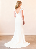 Destination Wedding Dress,Simple Wedding Dresses,Chiffon Wedding Dress,WD00083
