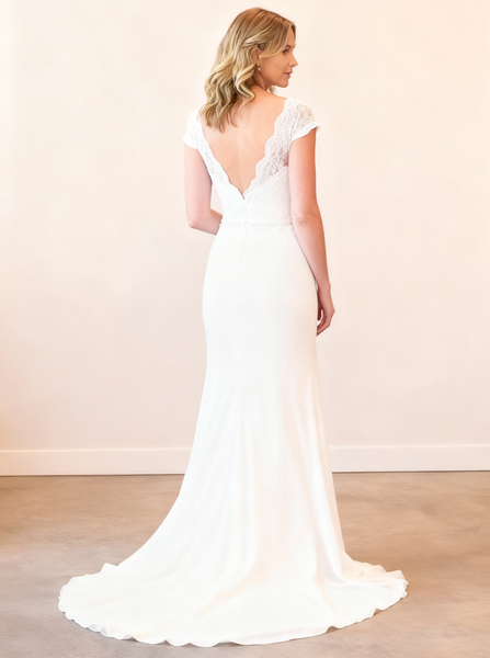 Destination Wedding Dress,Simple Wedding Dresses,Chiffon Wedding Dress,WD00083