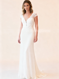 Destination Wedding Dress,Simple Wedding Dresses,Chiffon Wedding Dress,WD00083