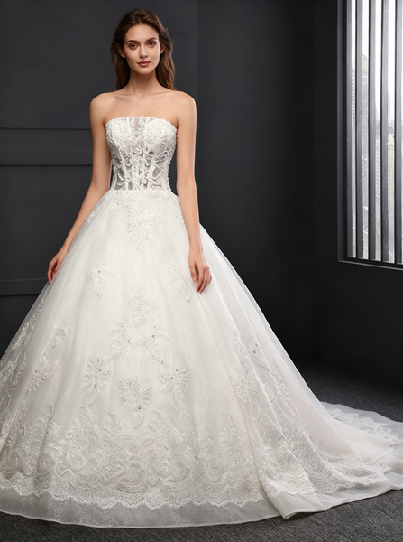 Princess Wedding Dresses,Ball Gown Wedding Dress,Luxury Wedding Gown,Classic Bridal Gown,WD00143