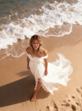 Chiffon Wedding Dresses,Beach Wedding Dress,Off the Shoulder Bridal Dress,WD00164